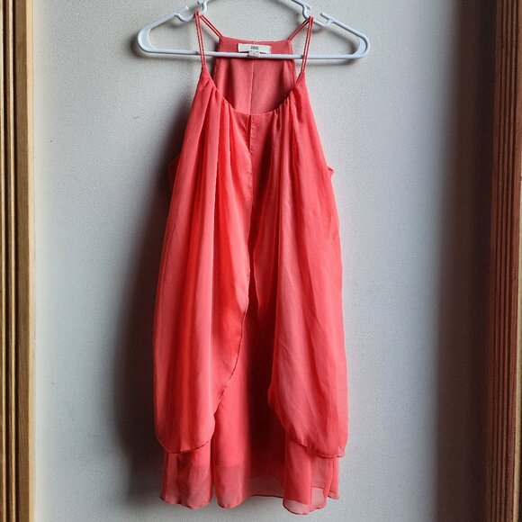 ISSI Hot Orange Flowy Halter Tank Top Size Large - Picture 6 of 16
